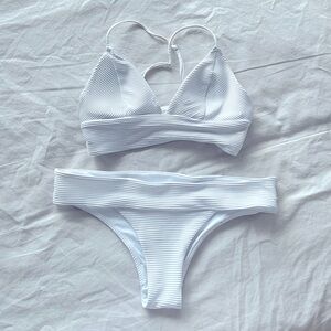 White Bikini - Top and Bottoms (Cheeky)